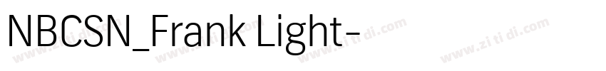 NBCSN_Frank Light字体转换